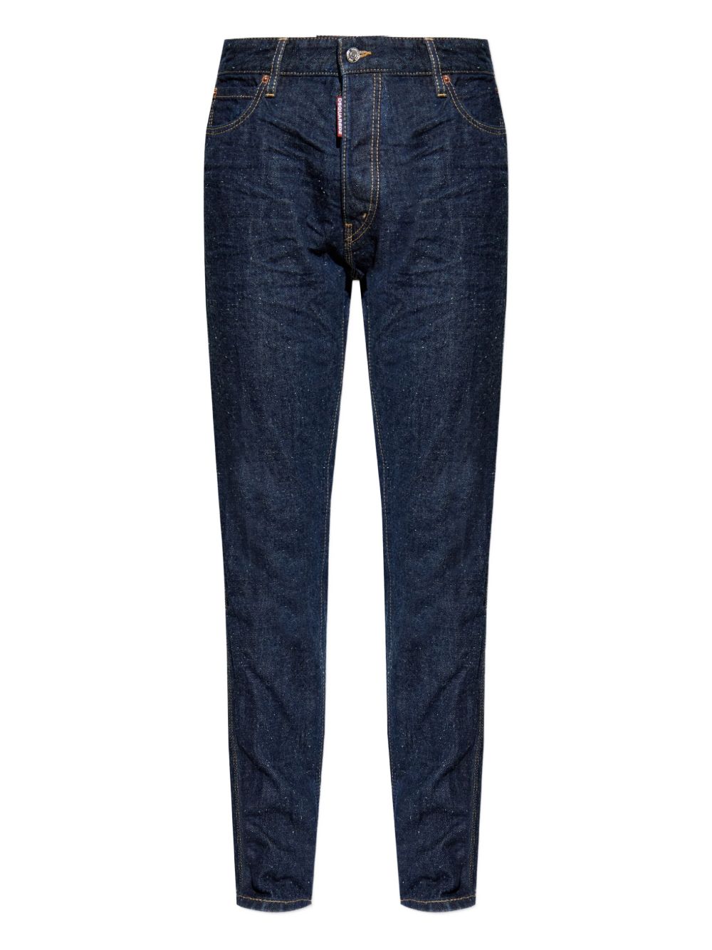 Dark Blue Speckled Denim Jeans