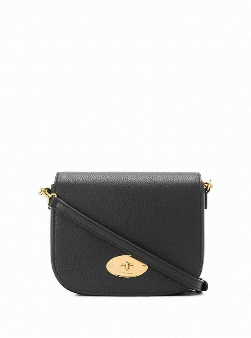 Textured Leather Crossbody Bag with Suede Lining