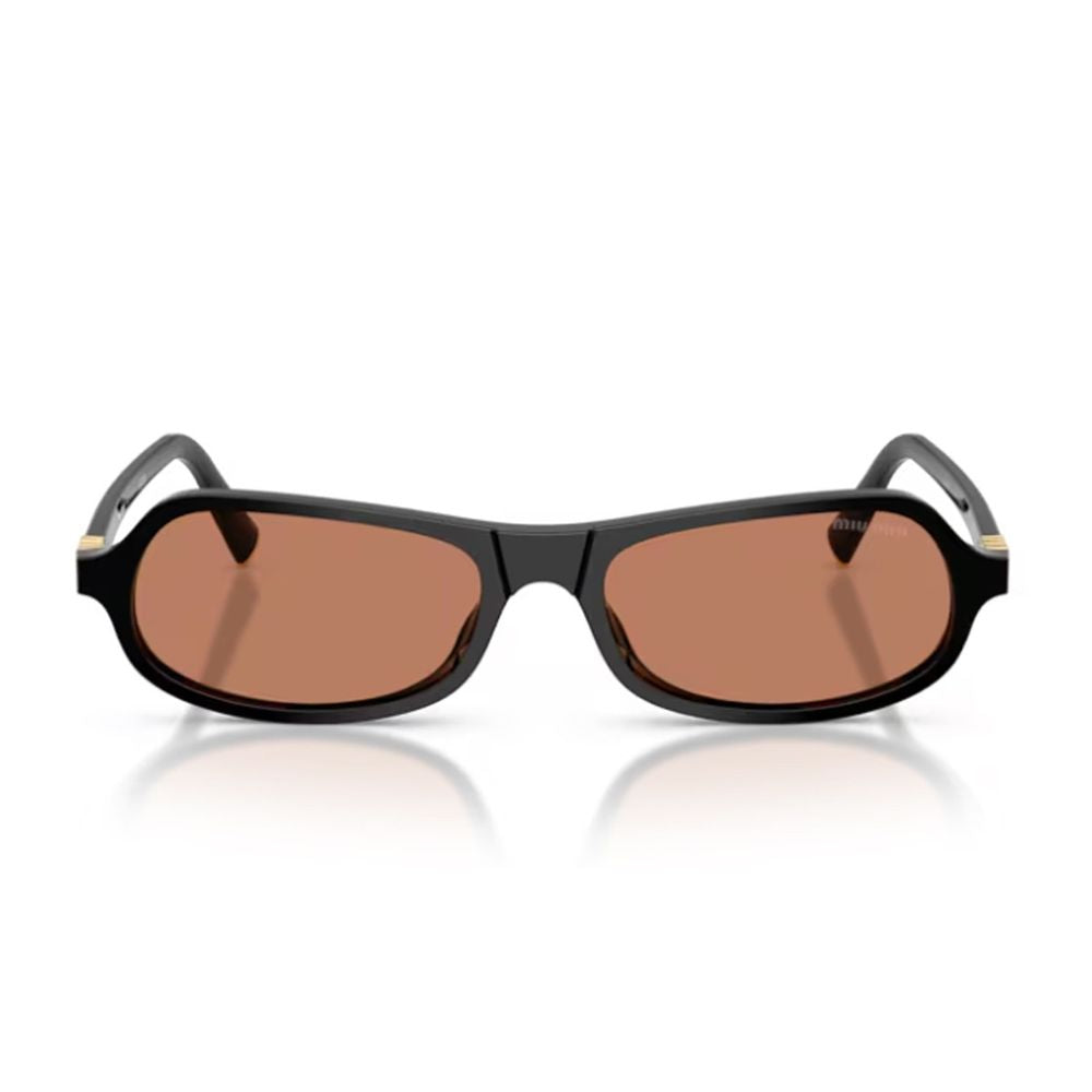 Sculpted Black Acetate Sunglasses with Retro Character