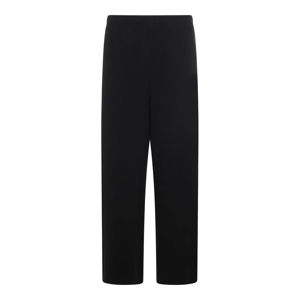 High-Comfort Black Cotton Trousers with Loose Fit