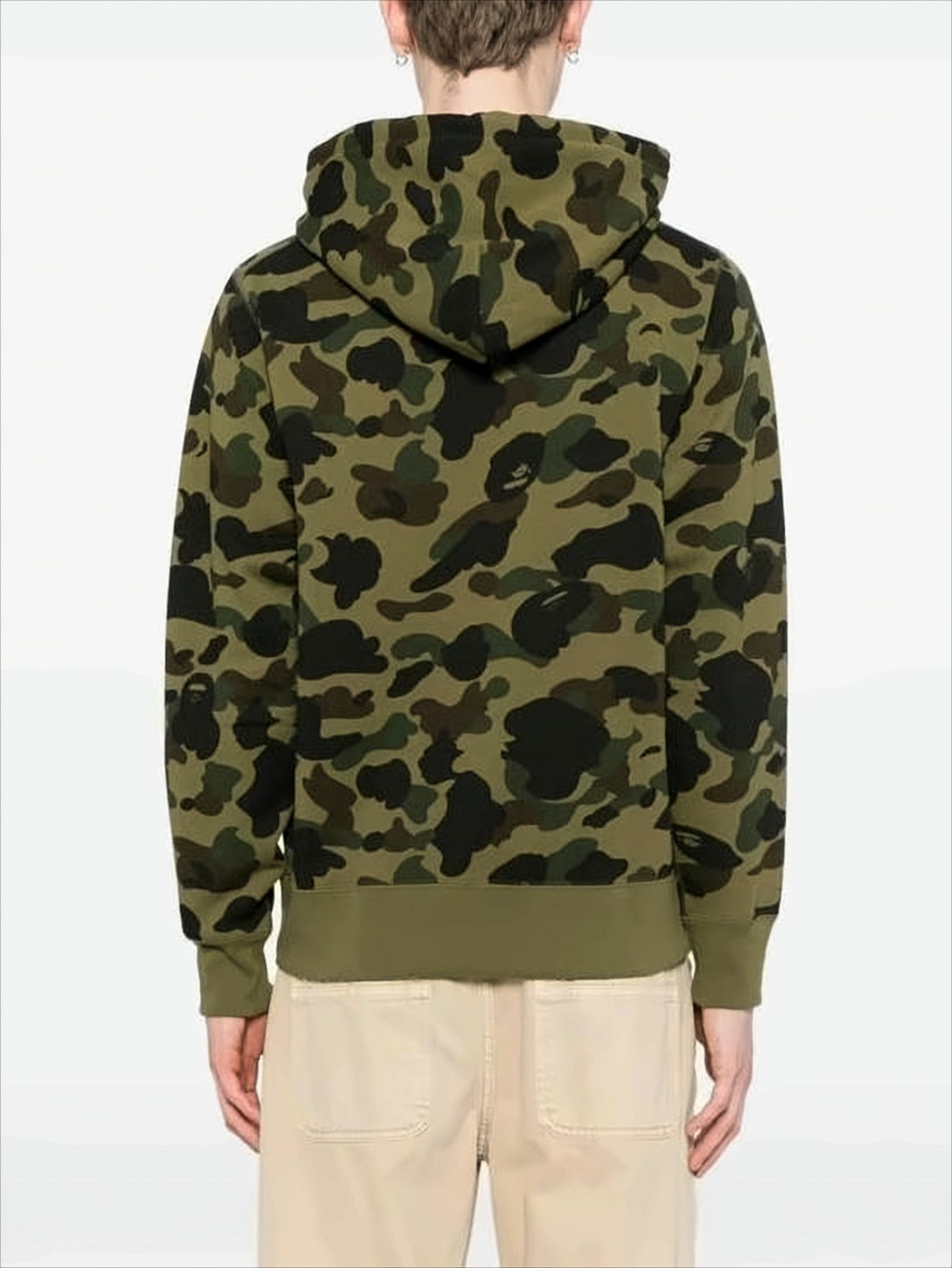Classic Camouflage Hoodie with Bold Lettering