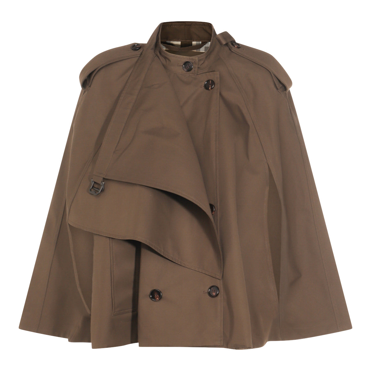 Brown Cotton Trench Coat