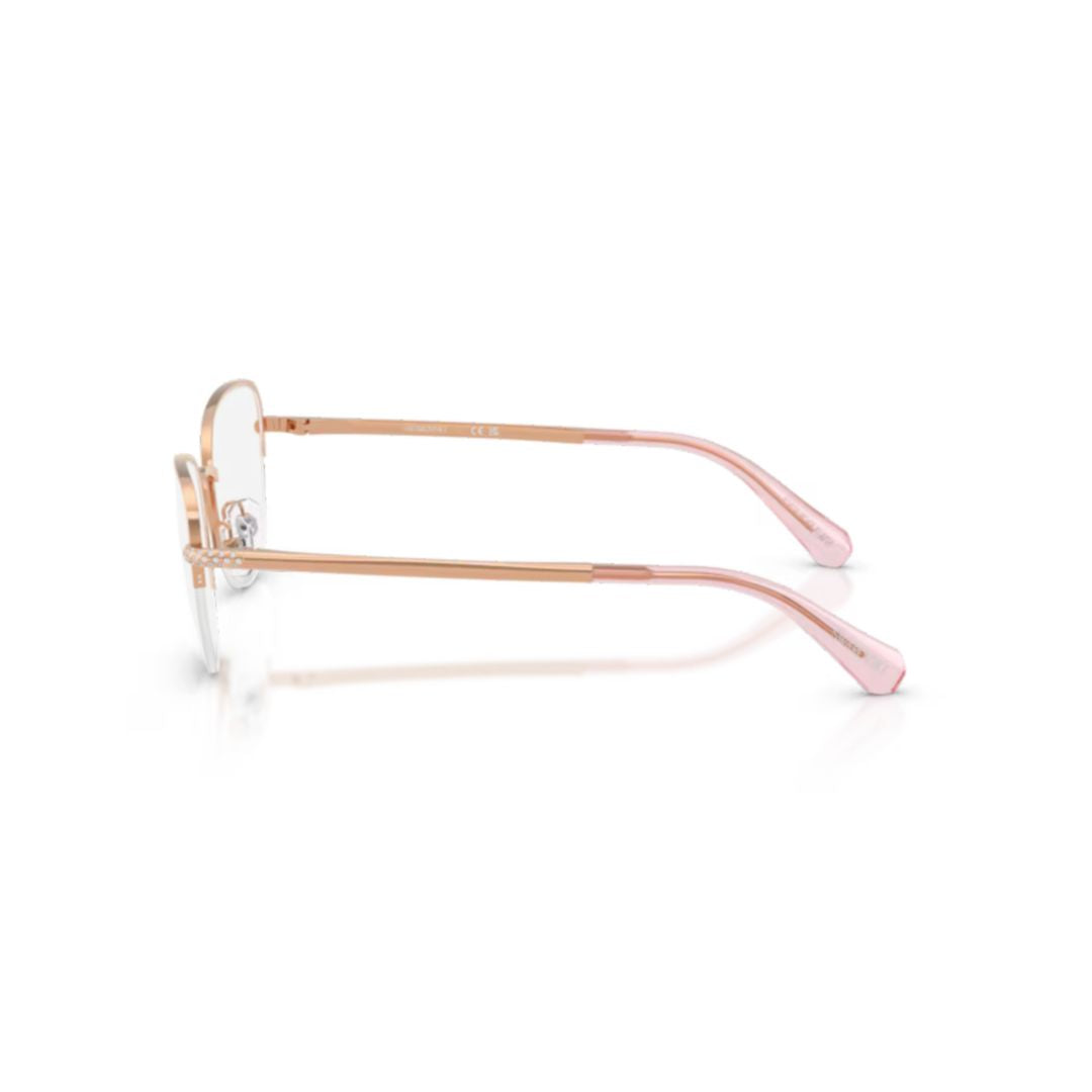 0sk1023 Delicate Rose Gold Metal Frame Cat-Eye Sunglasses