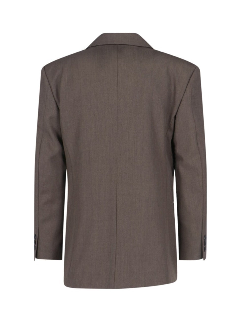 Double-Breasted Brown Blazer With Wide Lapels