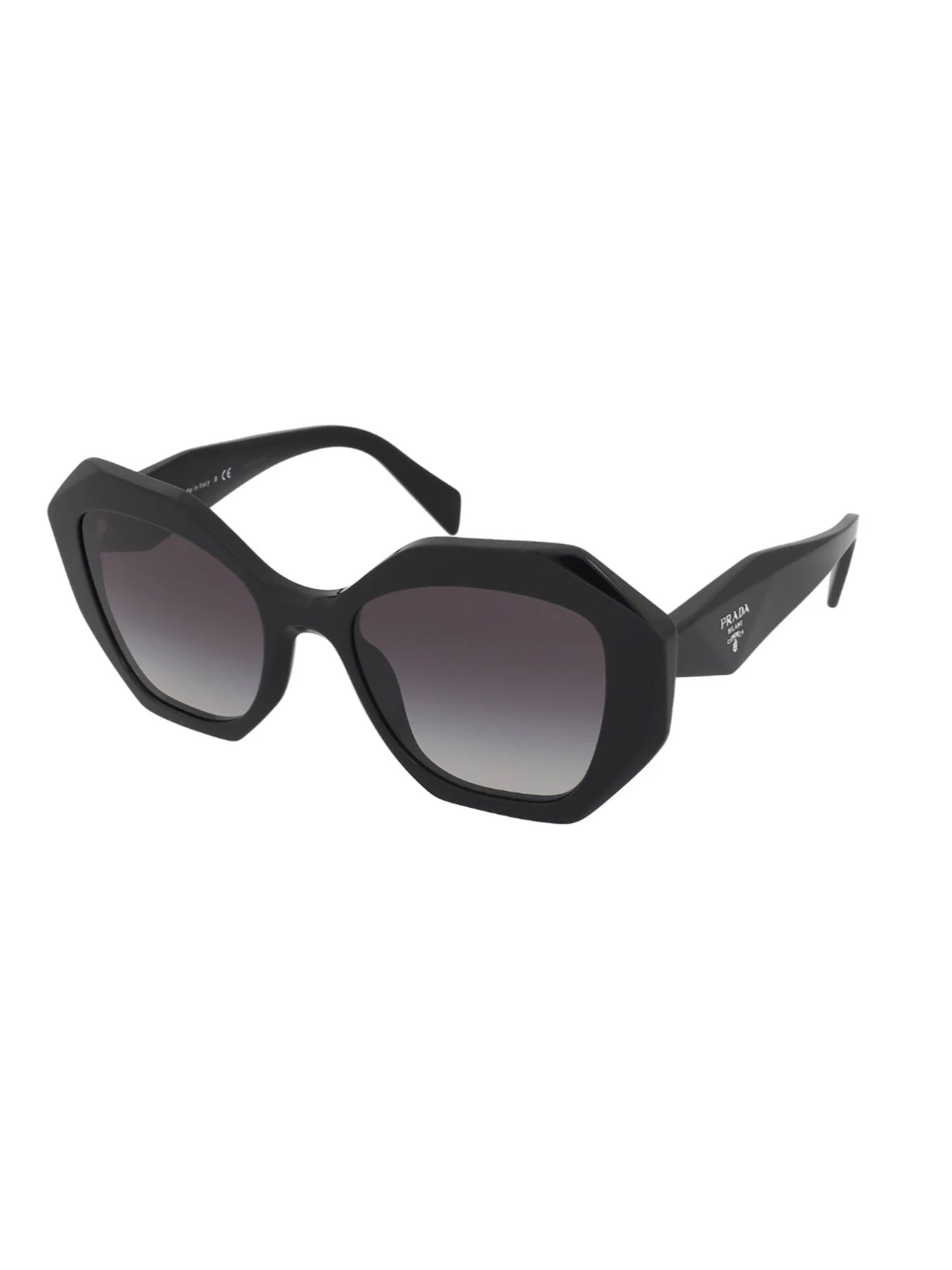 Oversized Octagonal Frame Black Sunglasses