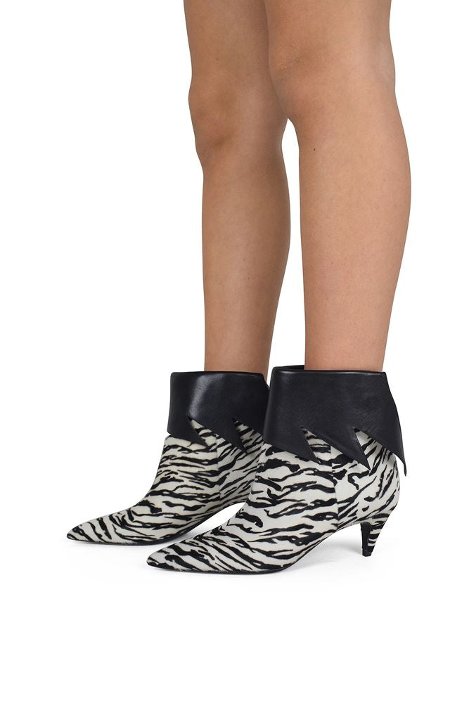 Zebra Print Foal Ankle Boots