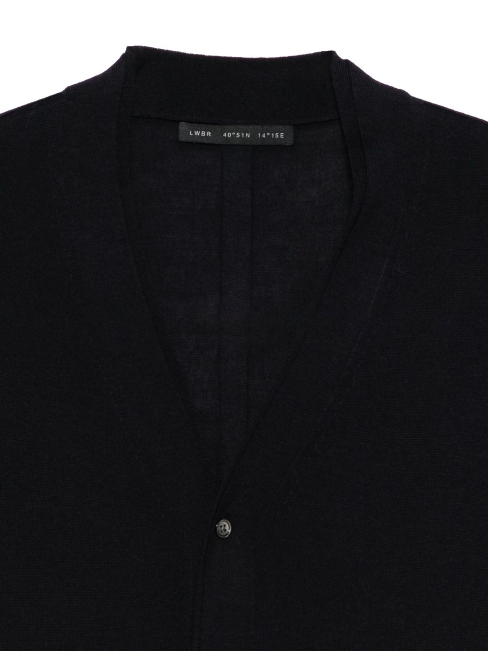 Double-Collar Extra-Fine Merino Wool Cardigan