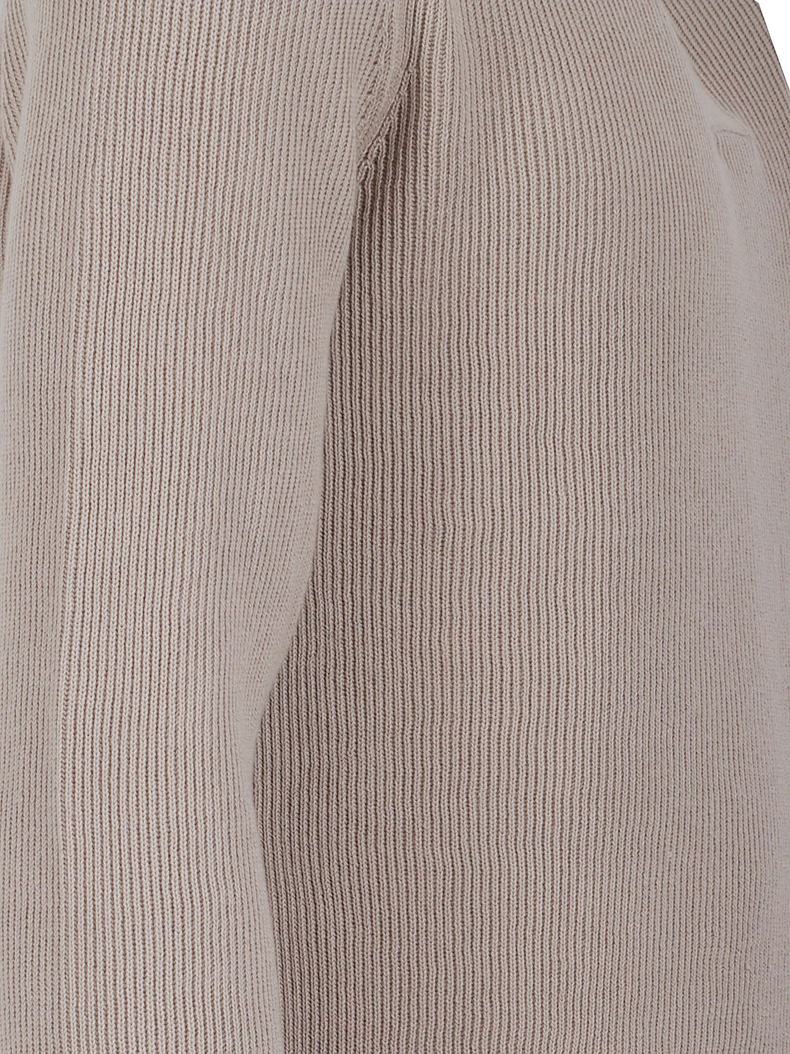Ribbed Knit Sweater with High Collar