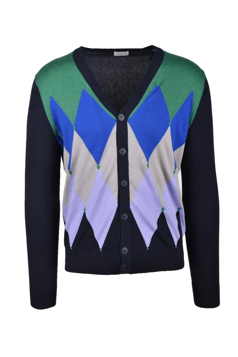 Cotton and Cashmere Cardigan - Blue
