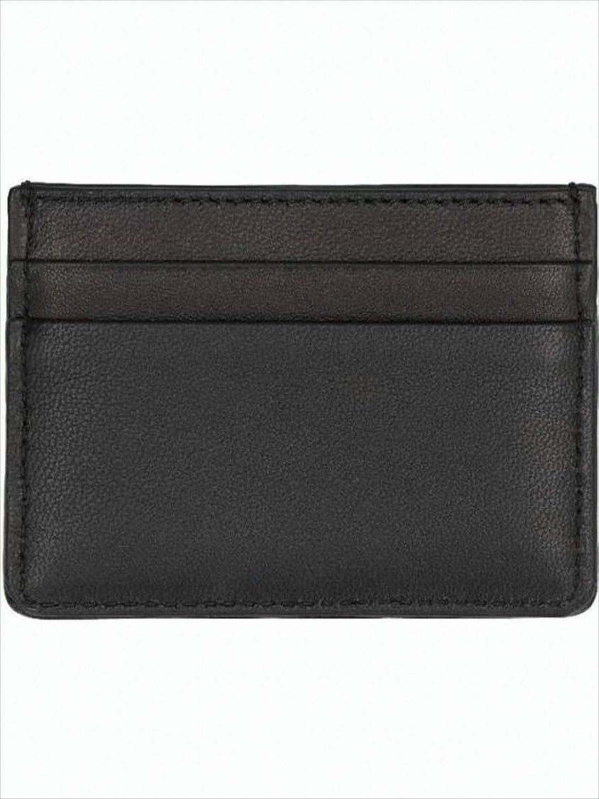 Textured Fabric and Leather Card Wallet