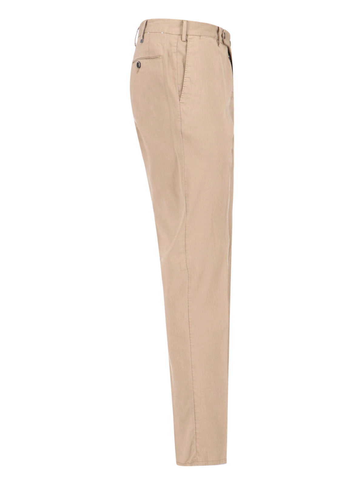 Cotton Blend Trousers – Beige