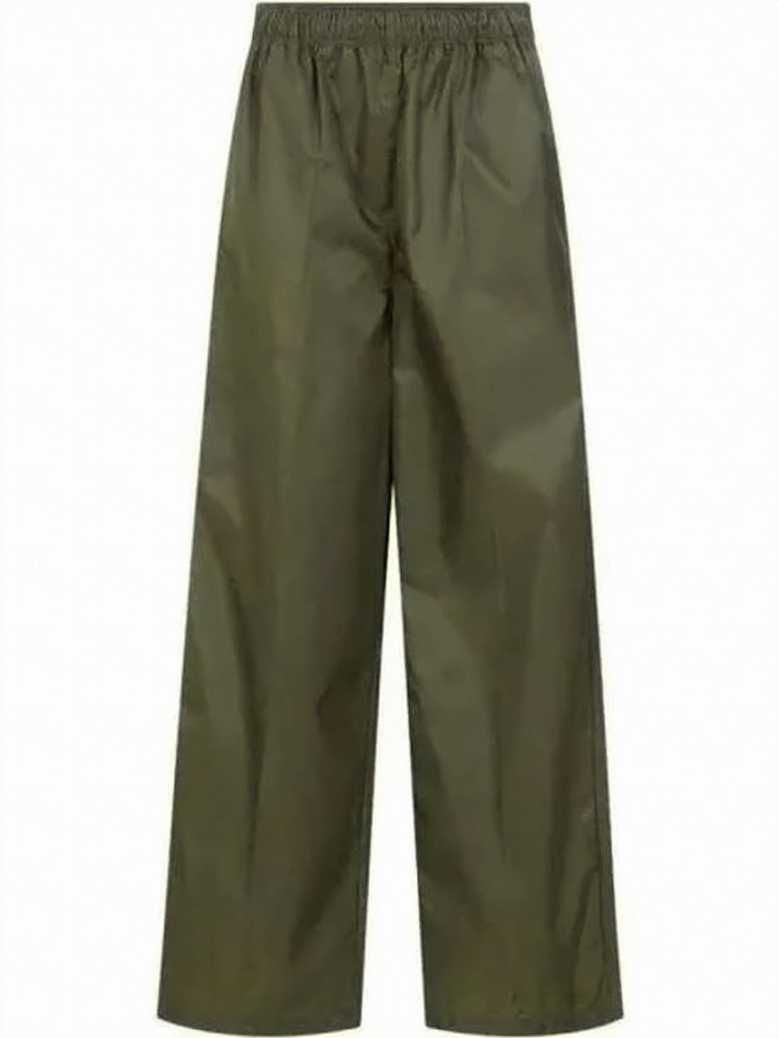 Relaxed Fit Straight Pants in Smooth Recycled Polyamide