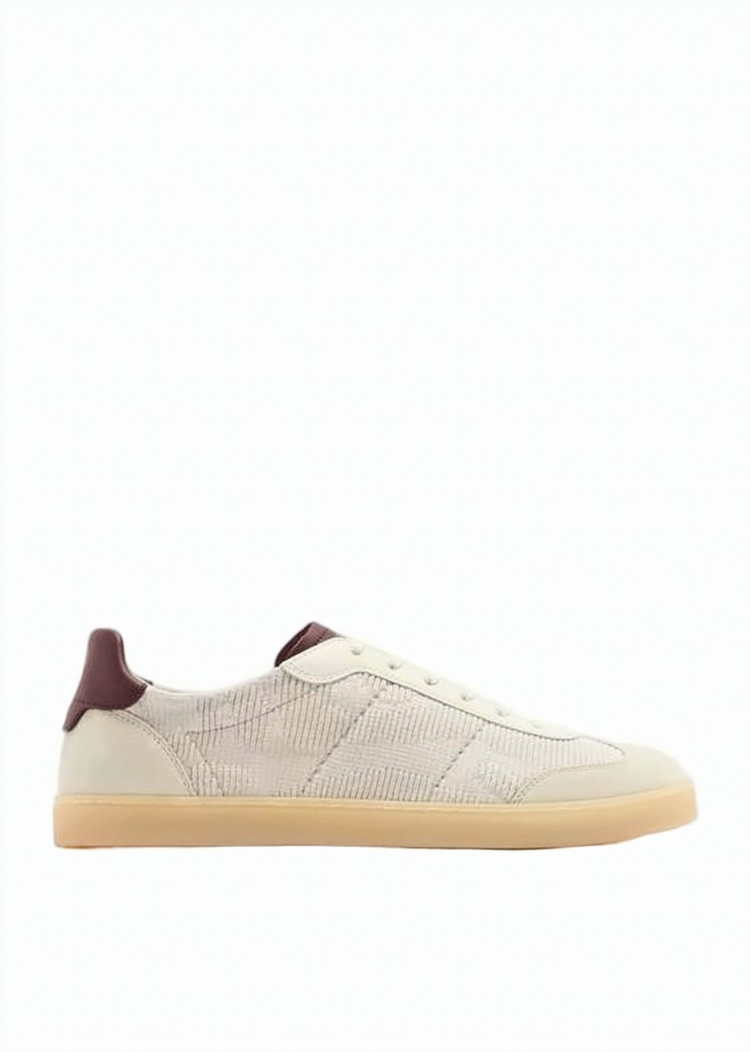 Textured Low-Profile Sneakers with Suede