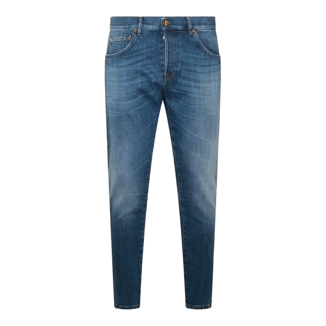 Slim-Fit Medium Blue Denim Pants