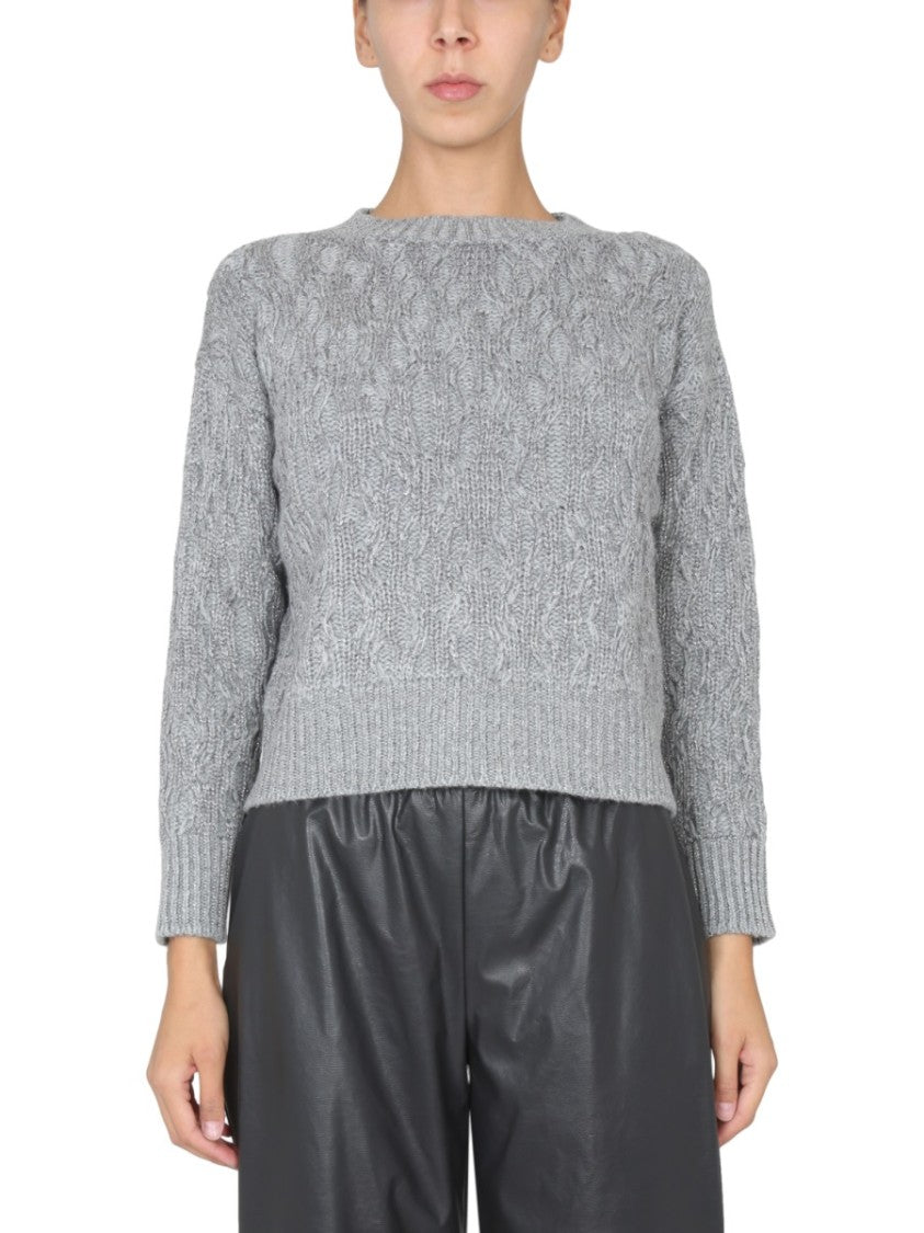 Textured Braided Knit Sweater