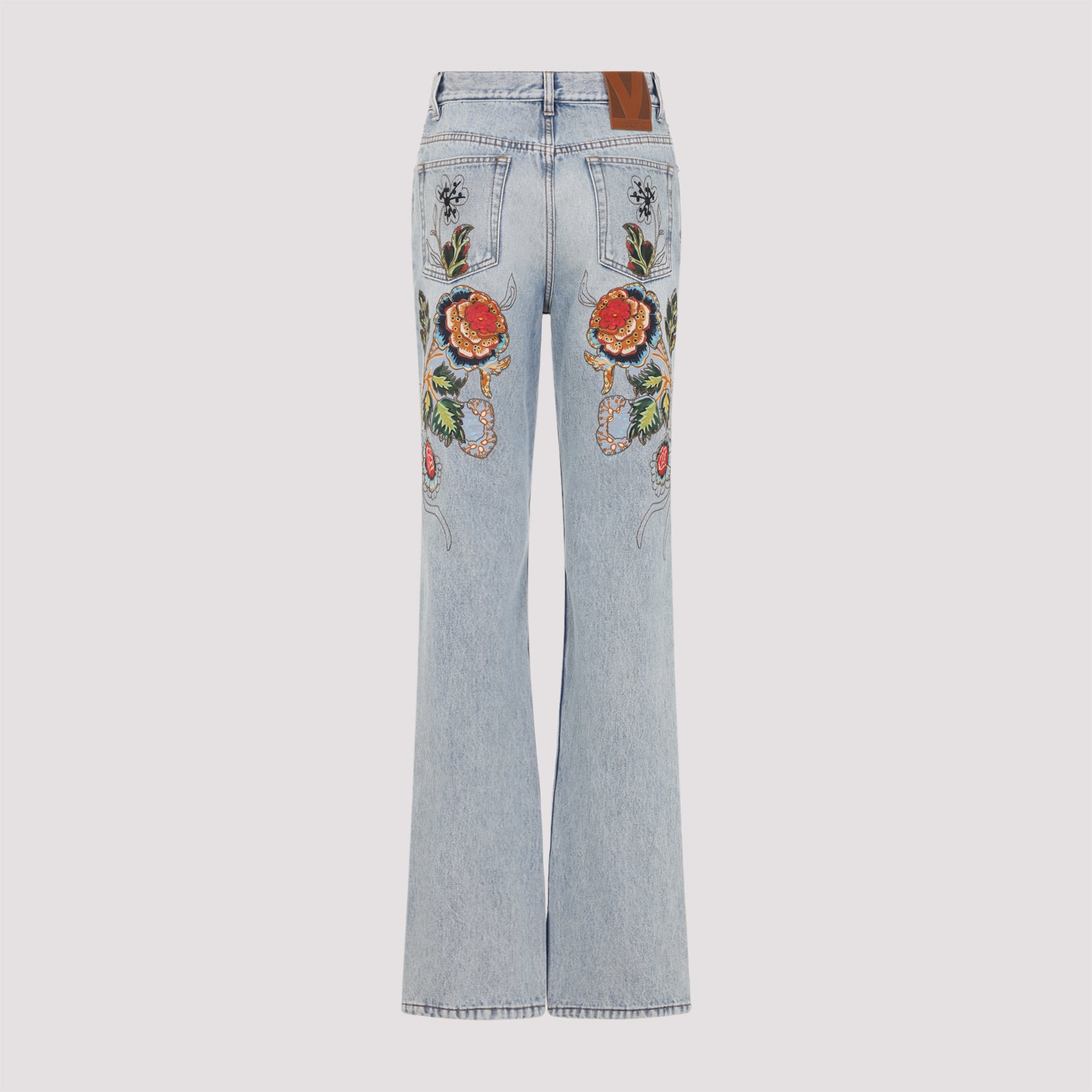 High-Waisted Flared Denim Jeans