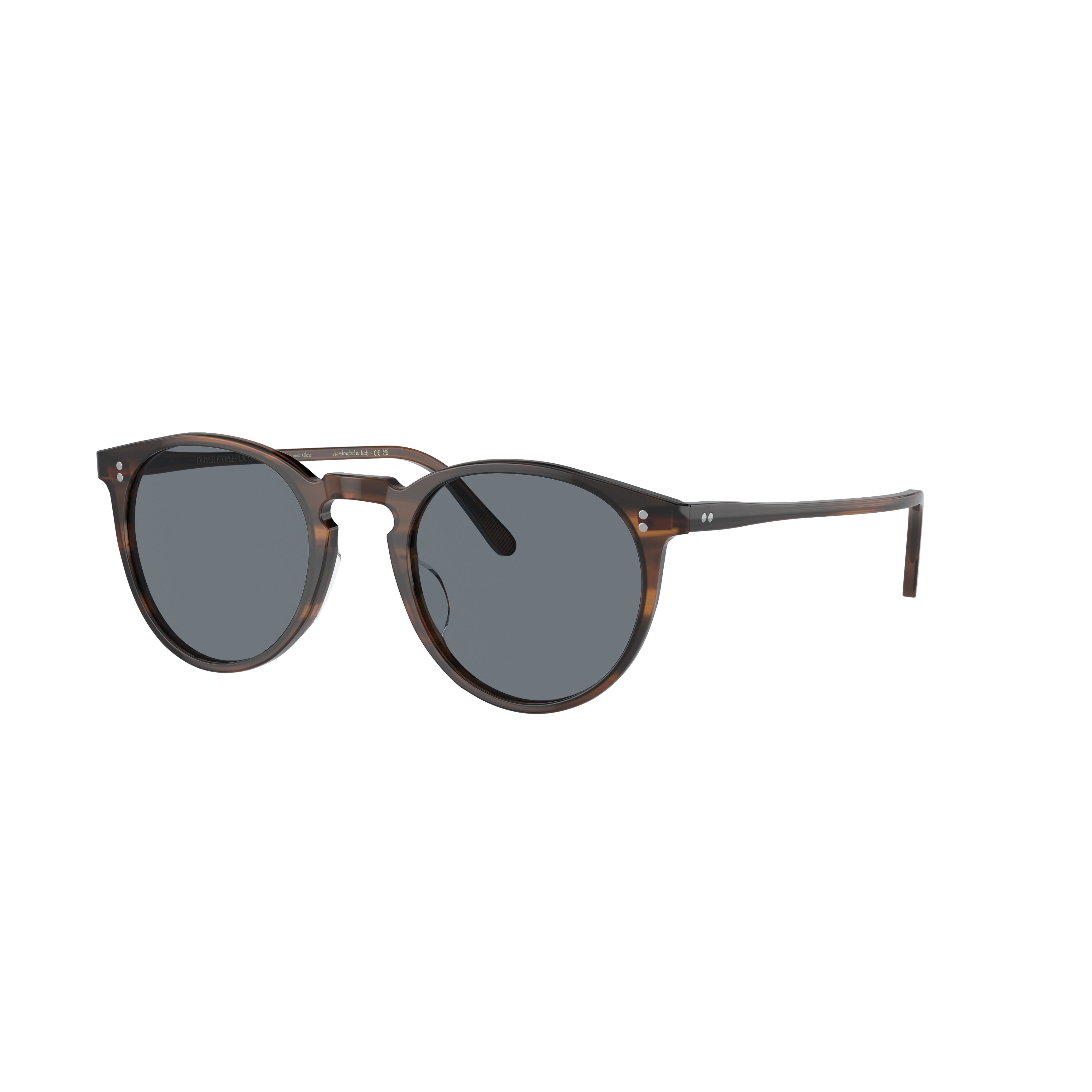 0ov5183s Round Tortoiseshell Acetate Sunglasses with Keyhole Bridge