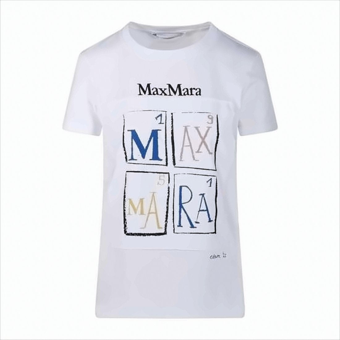 Graphic Print Short-Sleeved Cotton T-Shirt