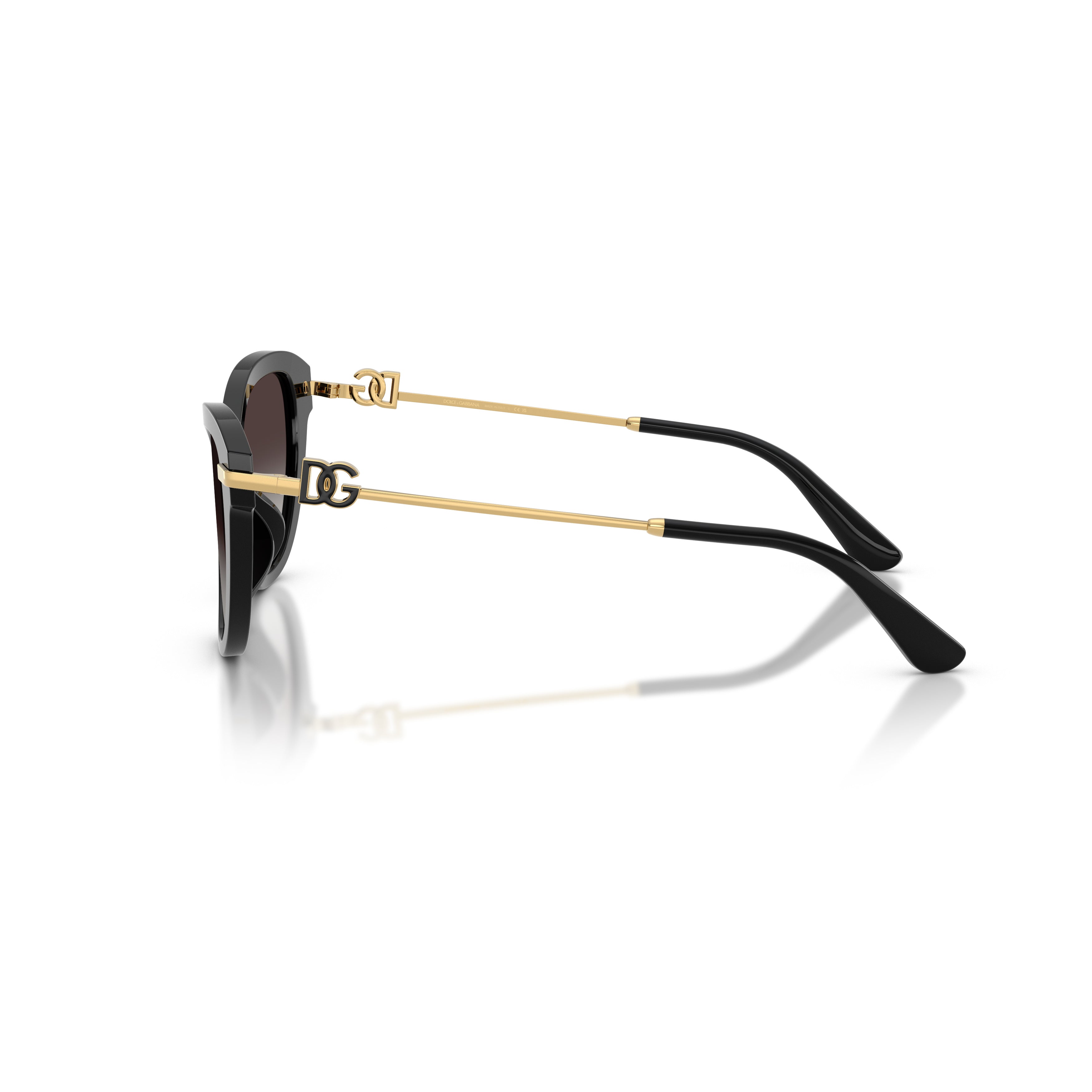 0dg4534 Cat-Eye Sunglasses with Glossy Black Frames