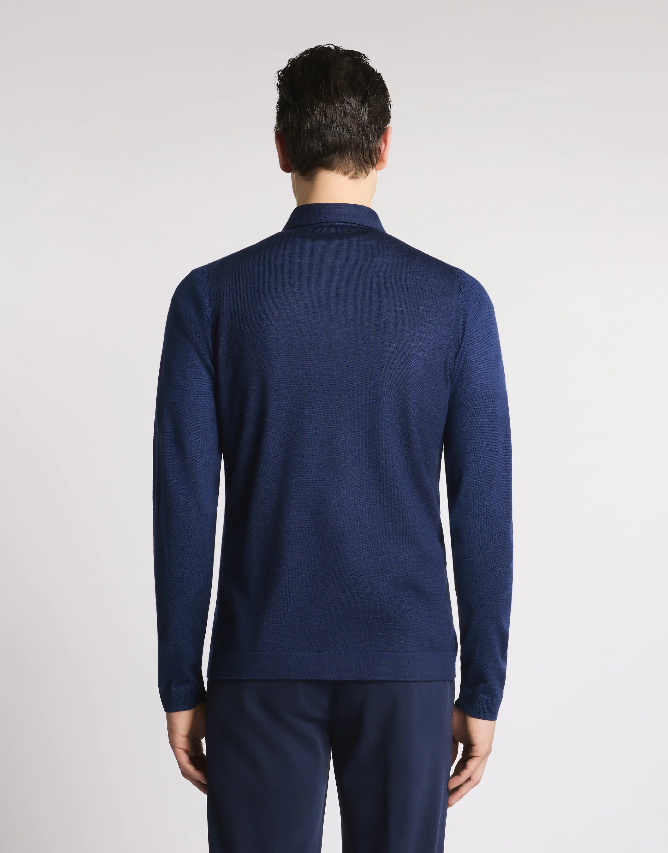 Exclusive Royal Blue Cardigan With Wool-Silk Blend