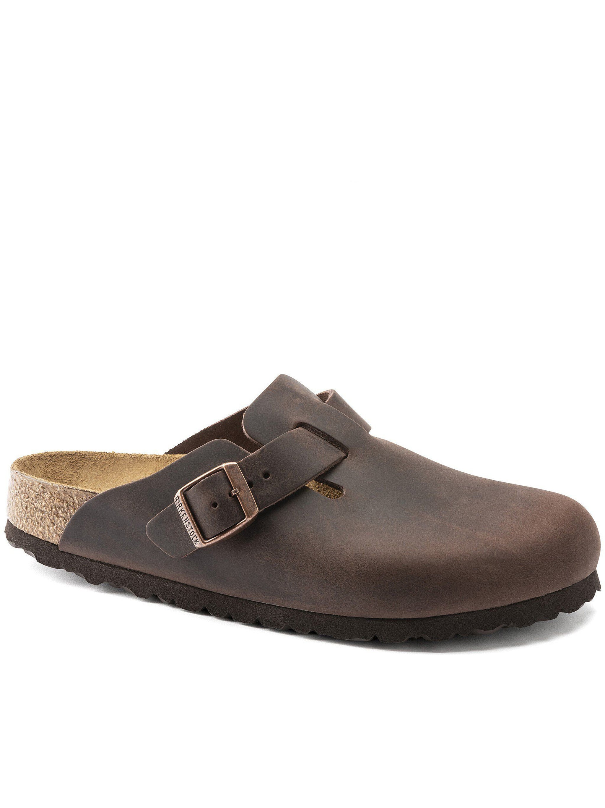 Boston Matte Brown Leather Clogs