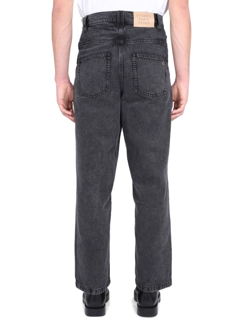 High-Waisted Straight-Leg Jeans