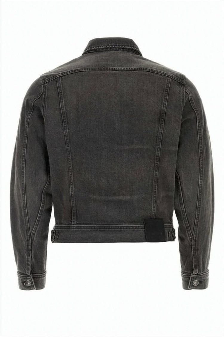 Button-Up Grey Denim Jacket