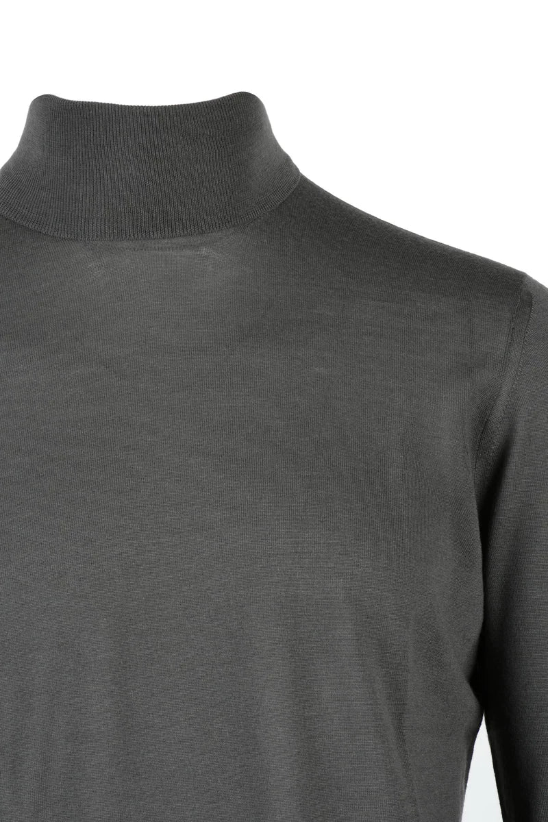 Extrafine Merino Wool Turtleneck - Grey