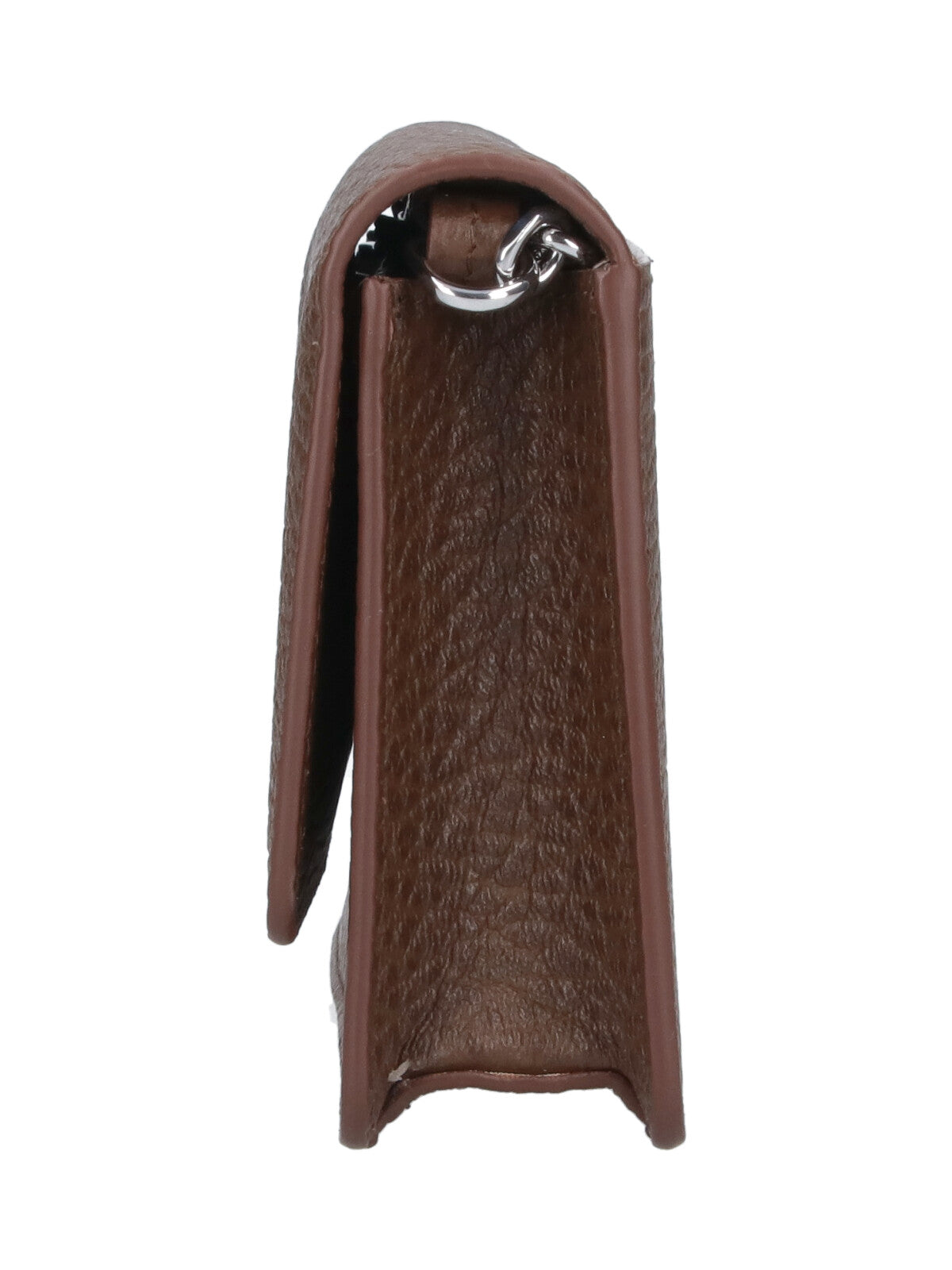 Brown Four Stitches Chain Strap Wallet