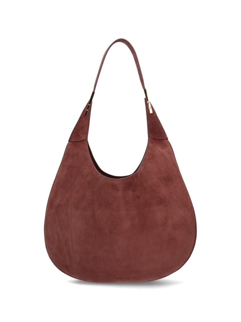 "Florence" Hobo Bag, In Brown Suede