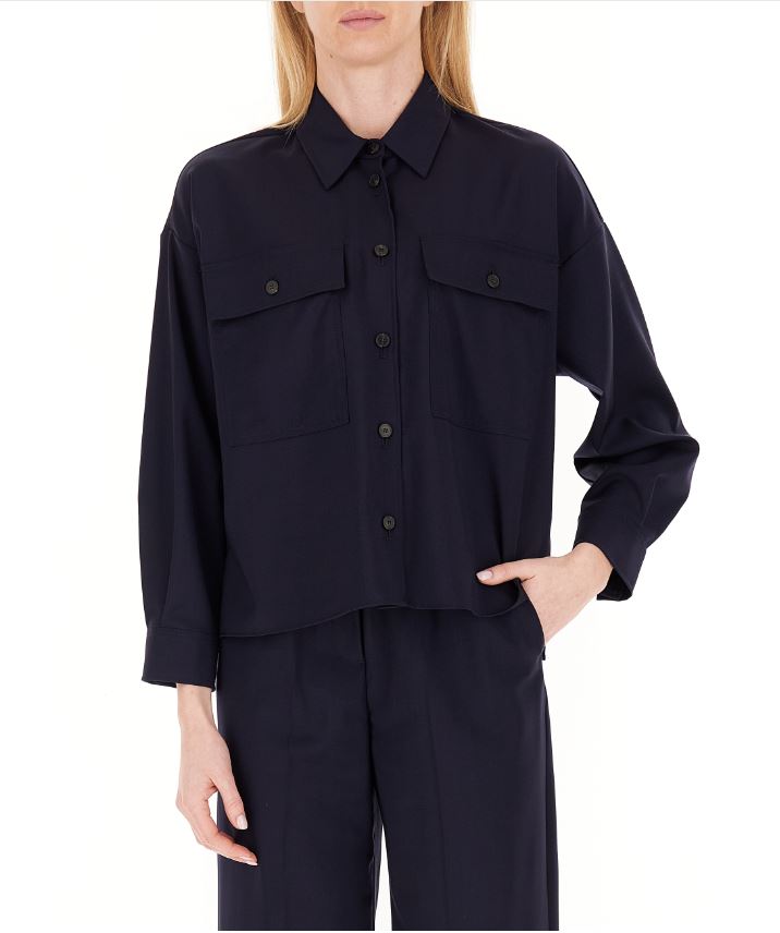 Virgin Wool Long Sleeve Shirt