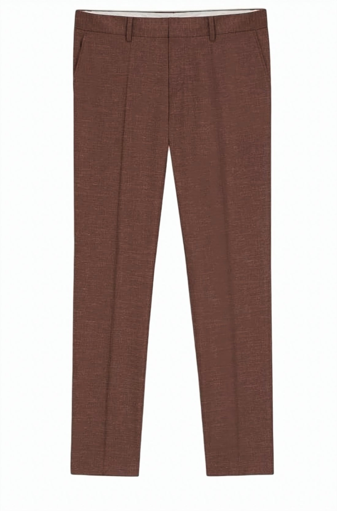 Tailored Straight Pants with Subtle Texture
