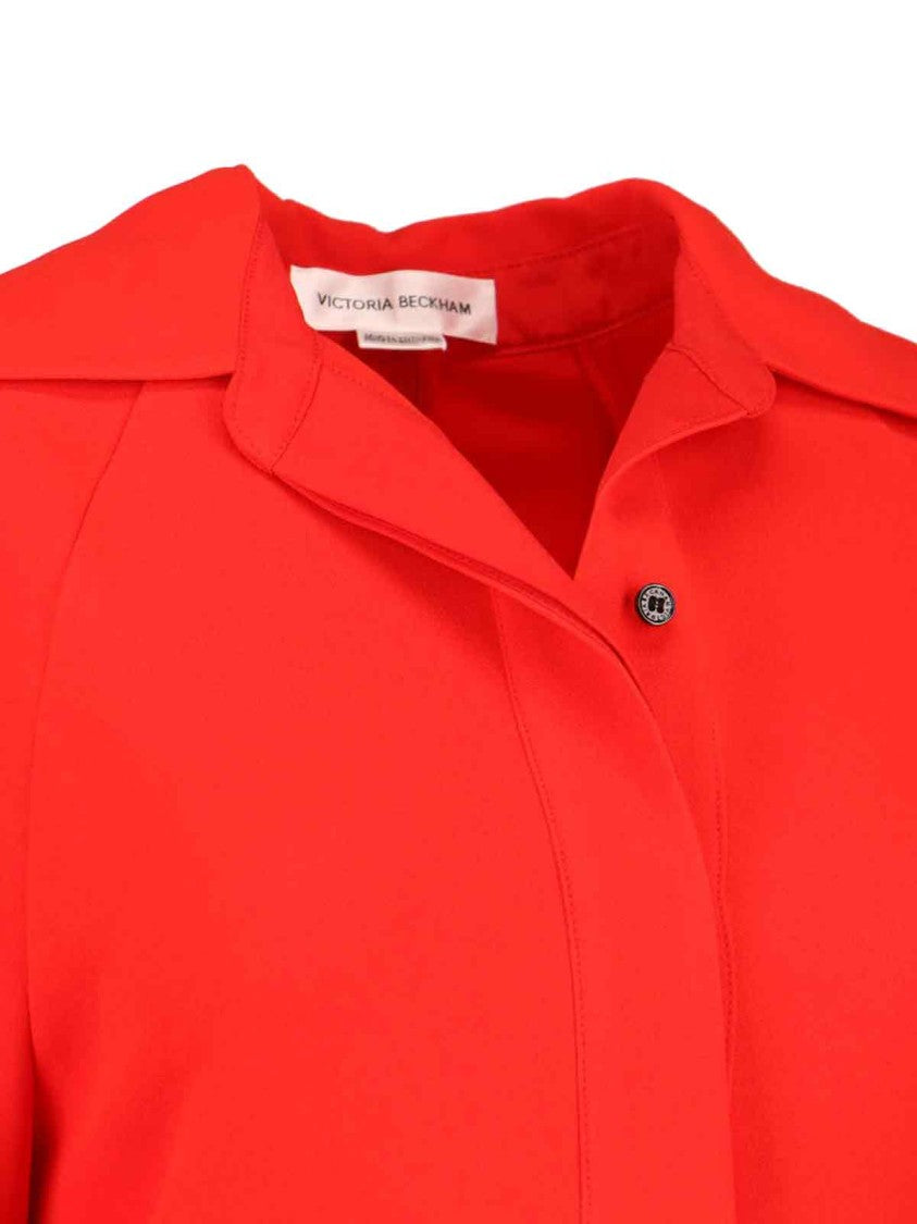 Shirt Midi Dress Red