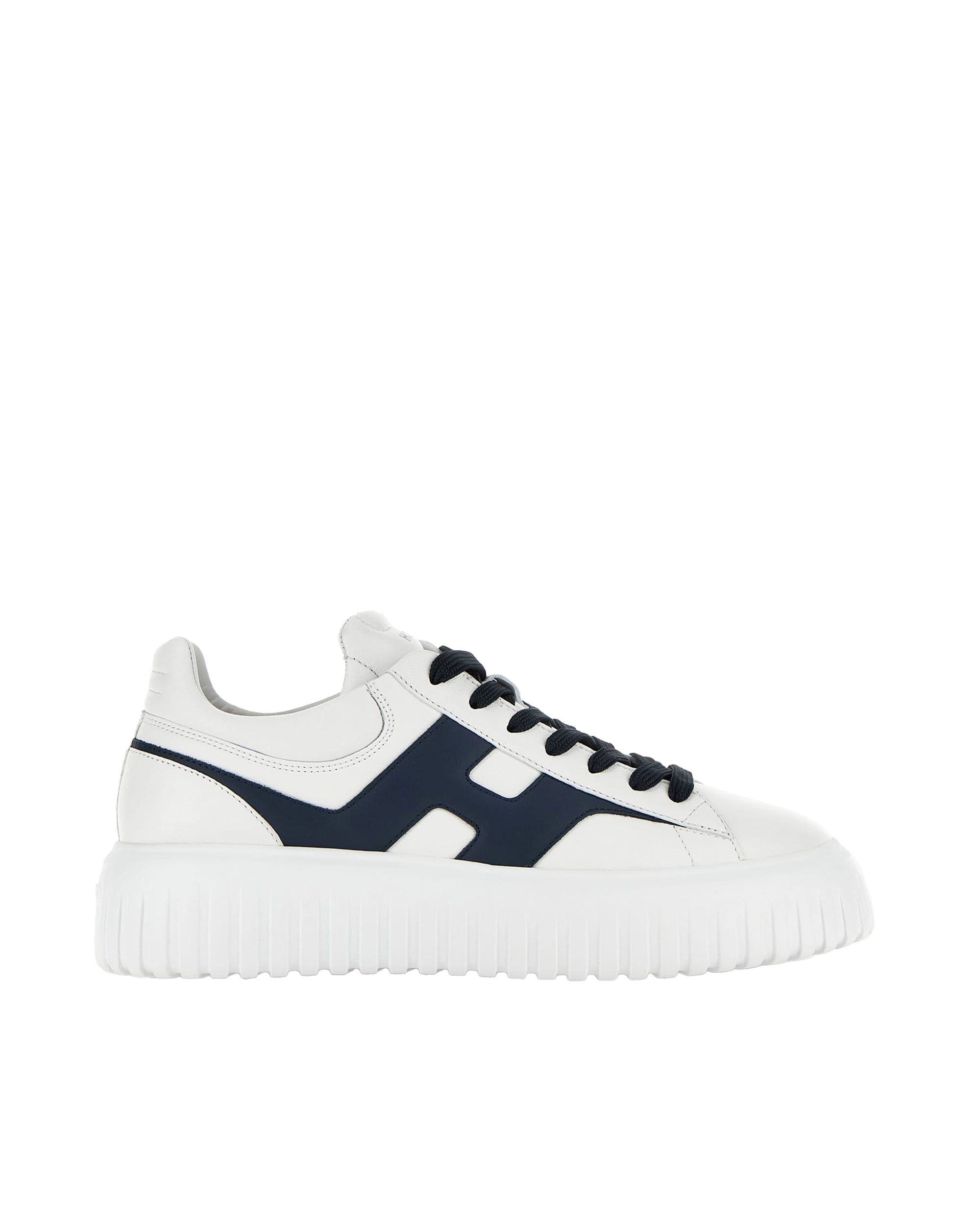 H-Stripes Low-Top Sneakers with Smooth Leather Upper