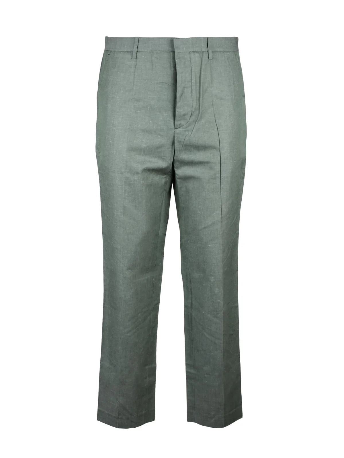 Hindustrie Cotton Linen Trousers - Sage Green