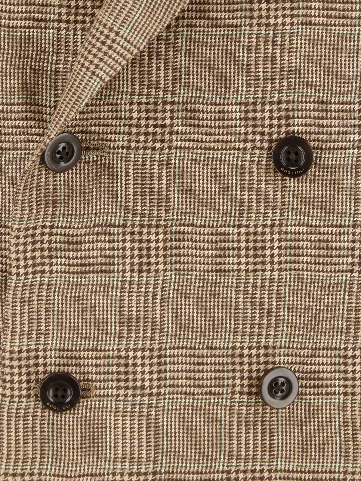 Multicolor Prince of Wales Linen Blazer