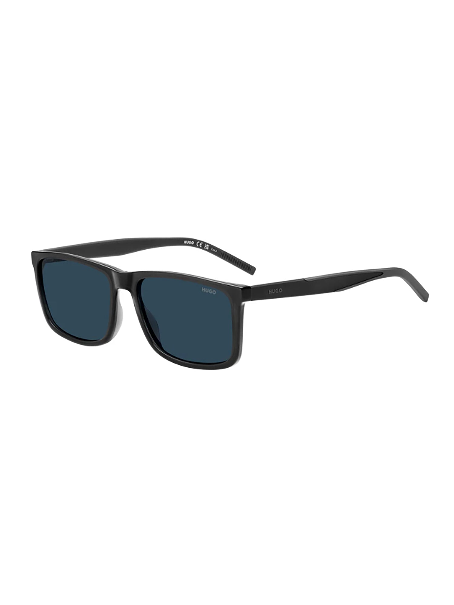 Bold Rectangular Frame Sunglasses with Tapered Arms