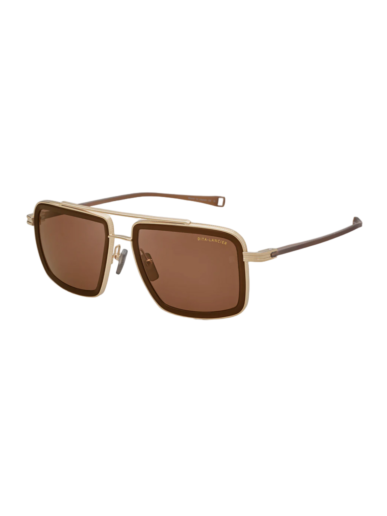 Rectangular Brown-Tinted Sunglasses