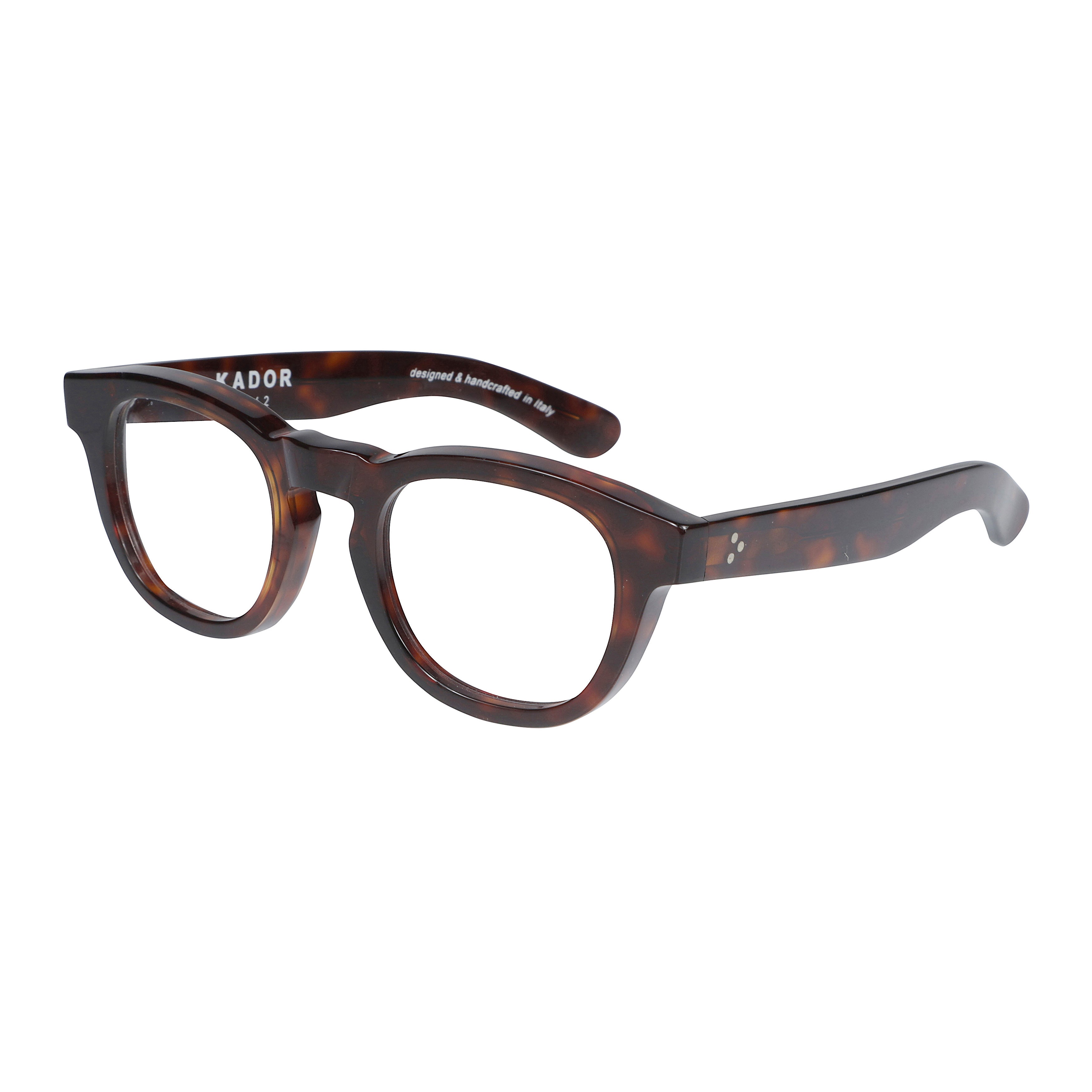 Kosmo/N Round Tortoiseshell Frame Eyeglasses with Metallic Accents