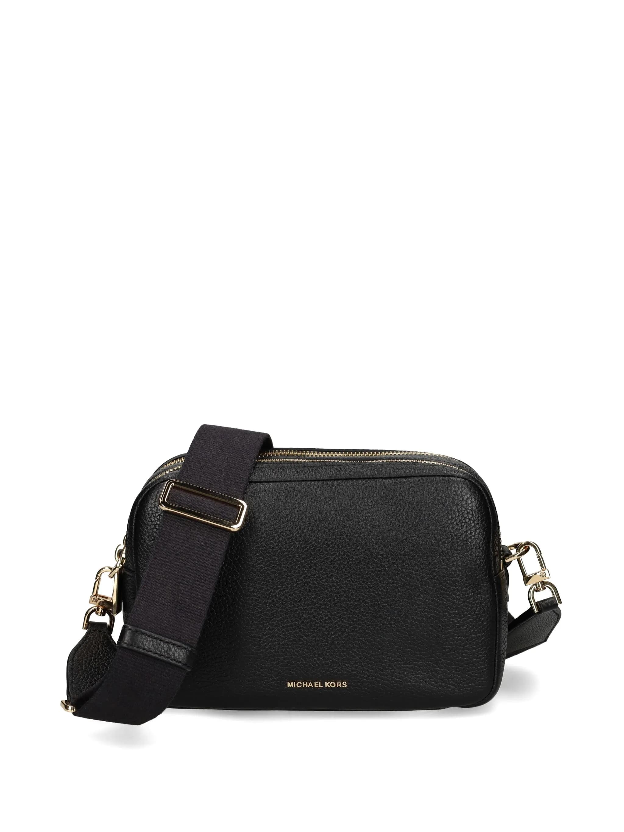 Textured Leather Dual Compartment Camera Bag