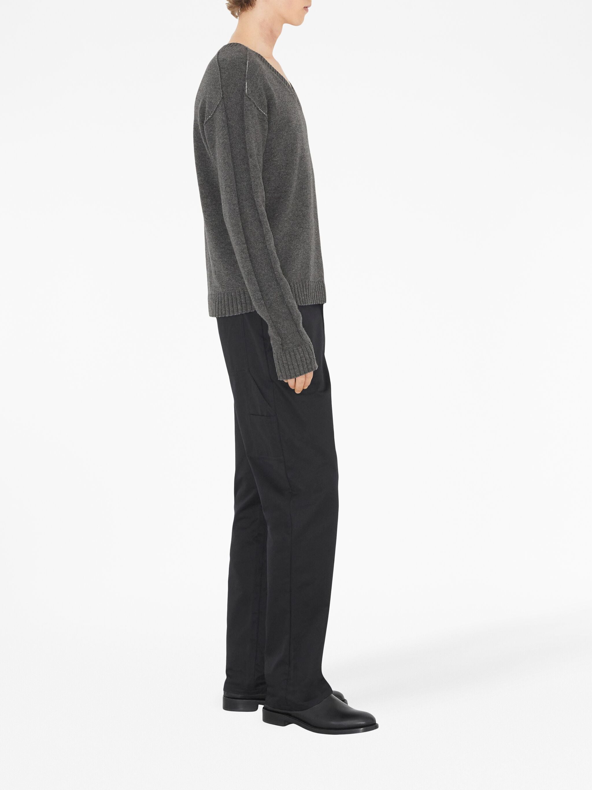 Denton Straight-Leg Black Cotton Trousers