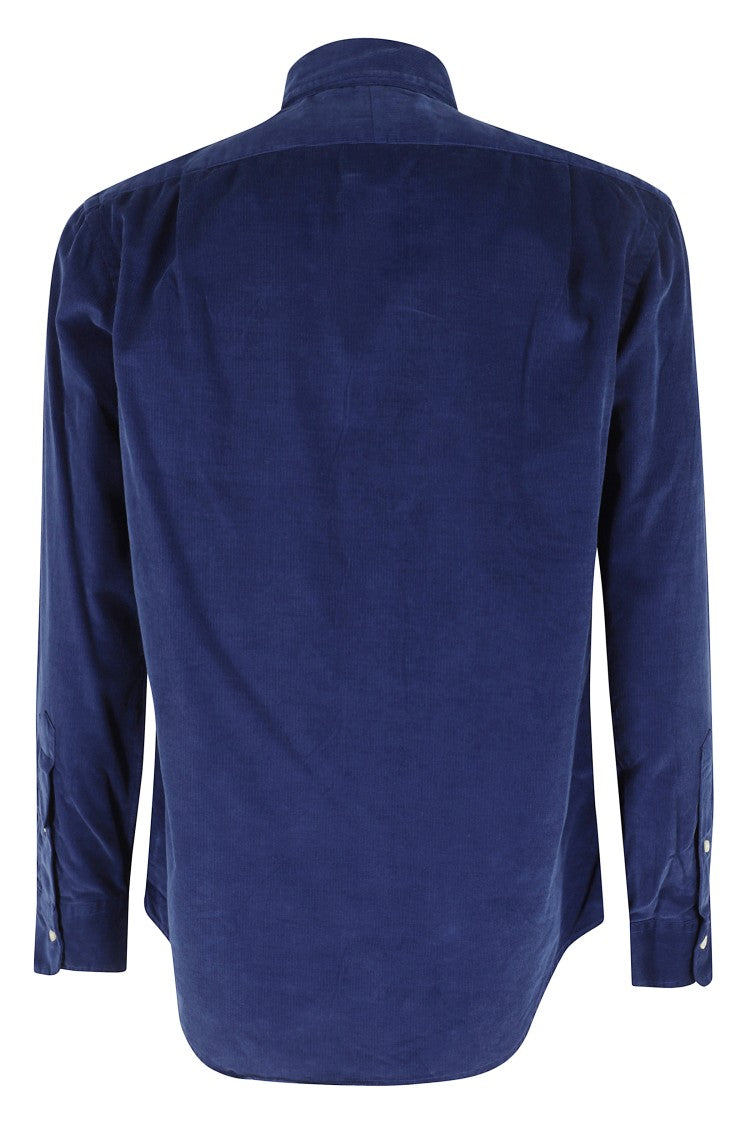 Classic Collar Long Sleeve Shirt in Freshwater Cotton Velvet