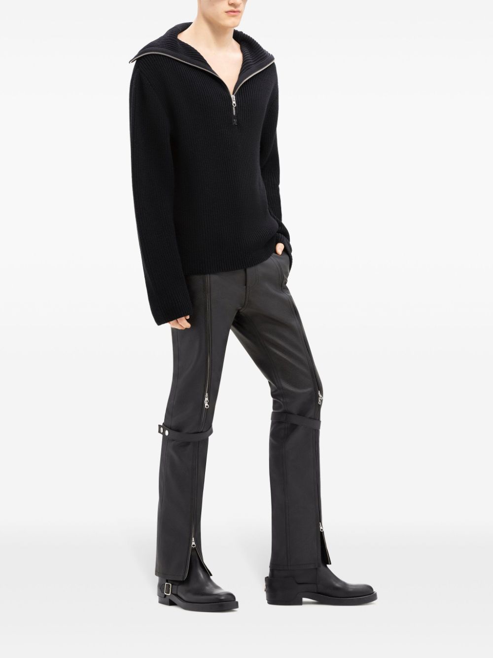 Fine Ribbed Knit Sweater