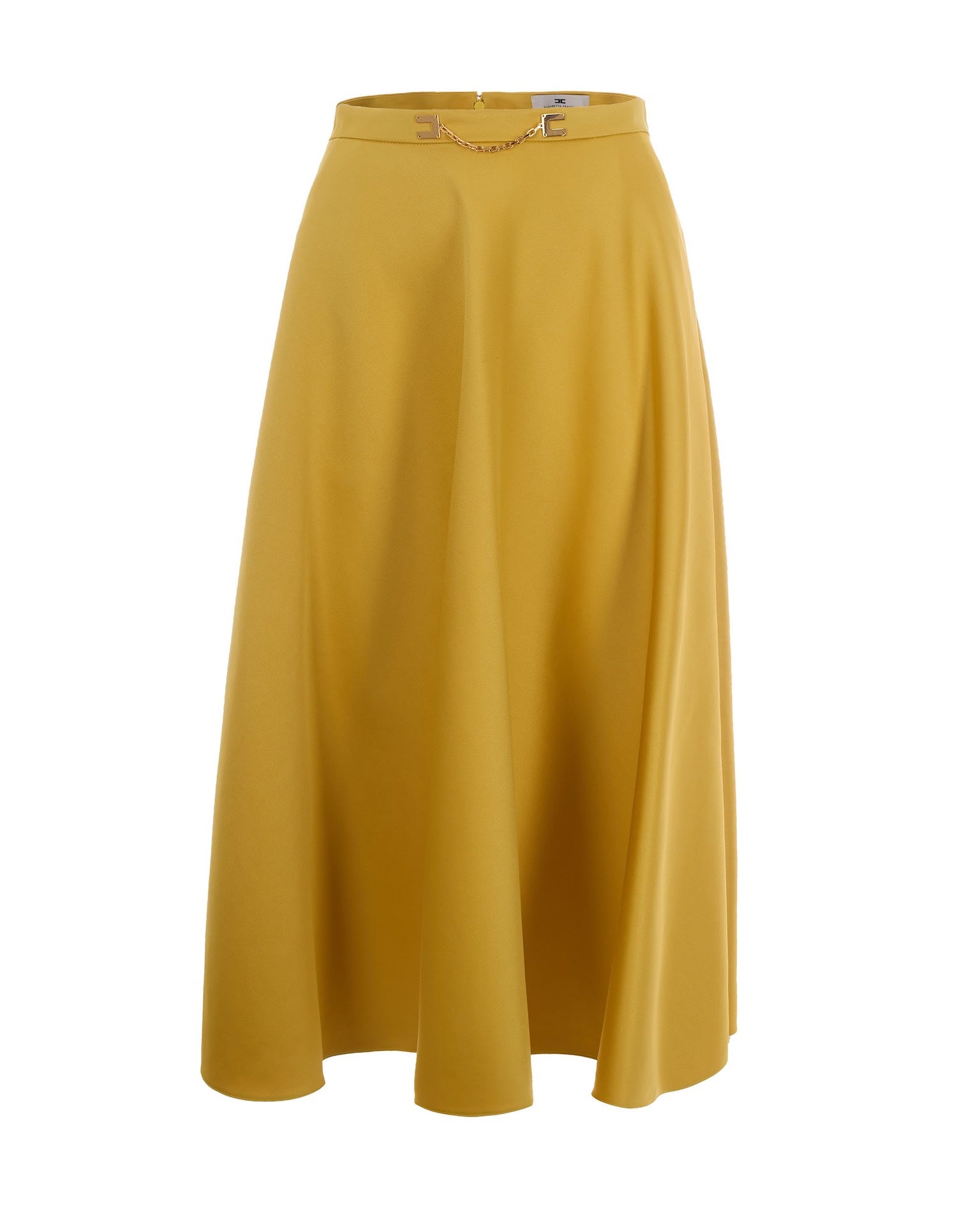 Duchesse Midi Skirt With Gold-Tone Chain Detail