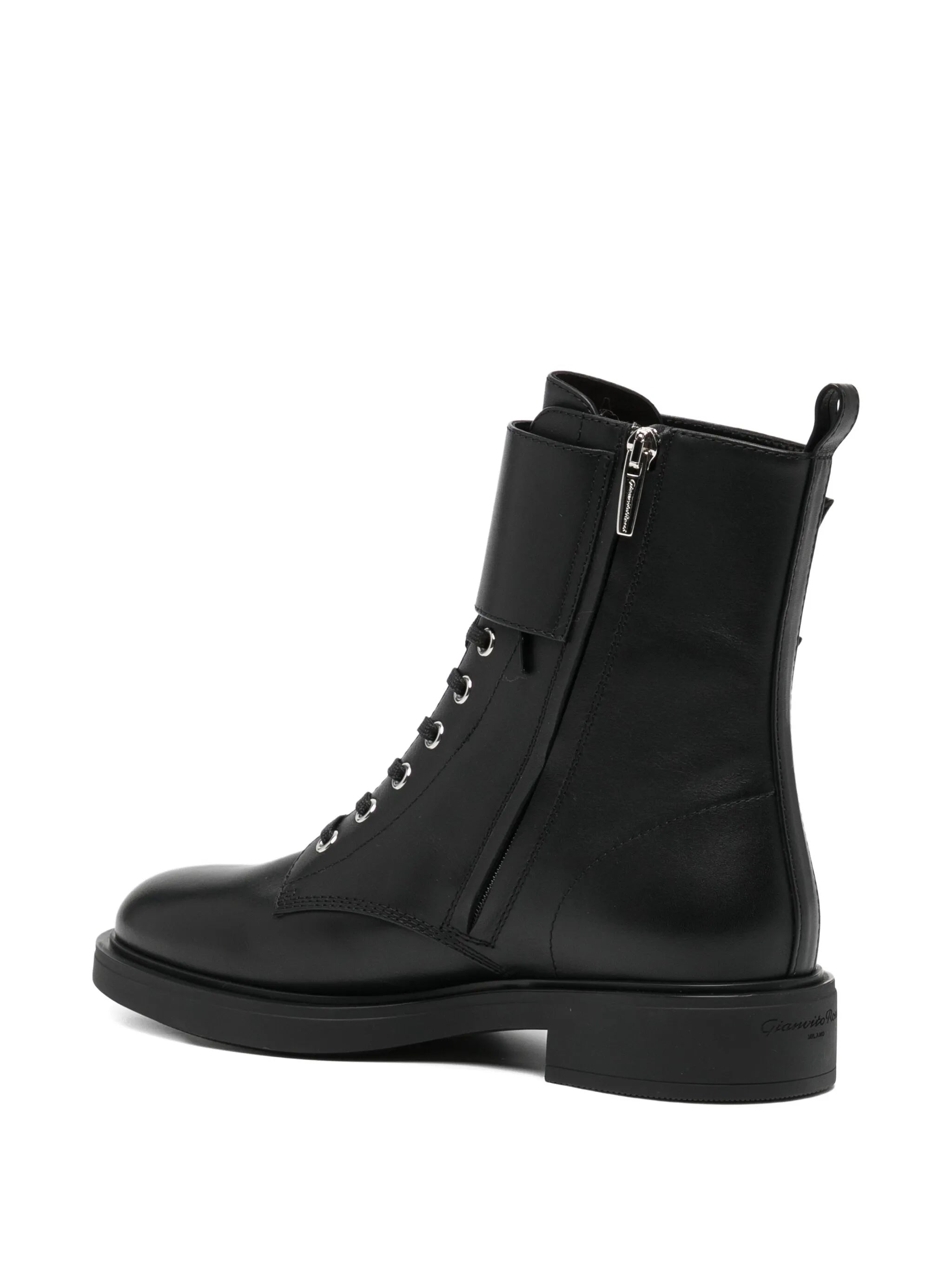 Ripley Black Calf Leather Buckle Boots