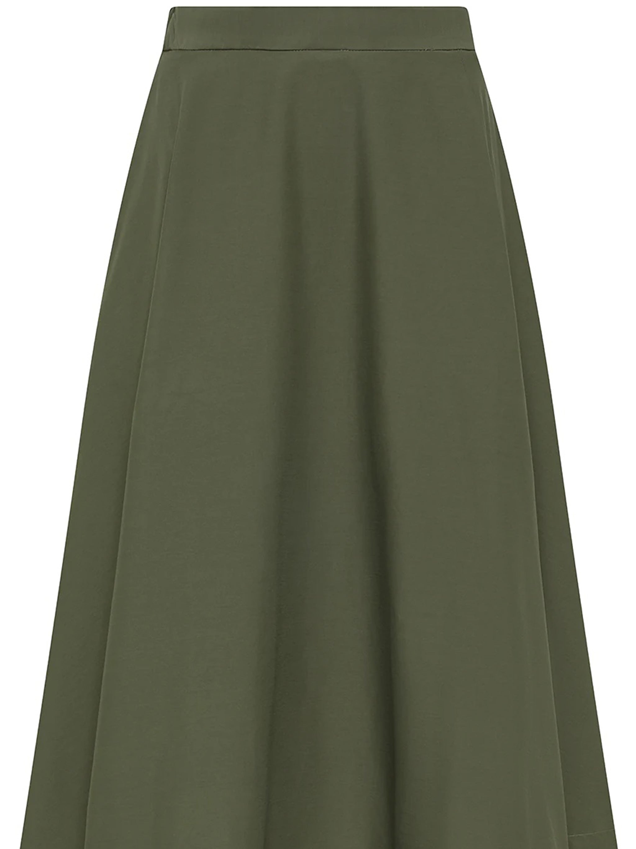 A-line Clean Waistband Structured Minimalist Skirt