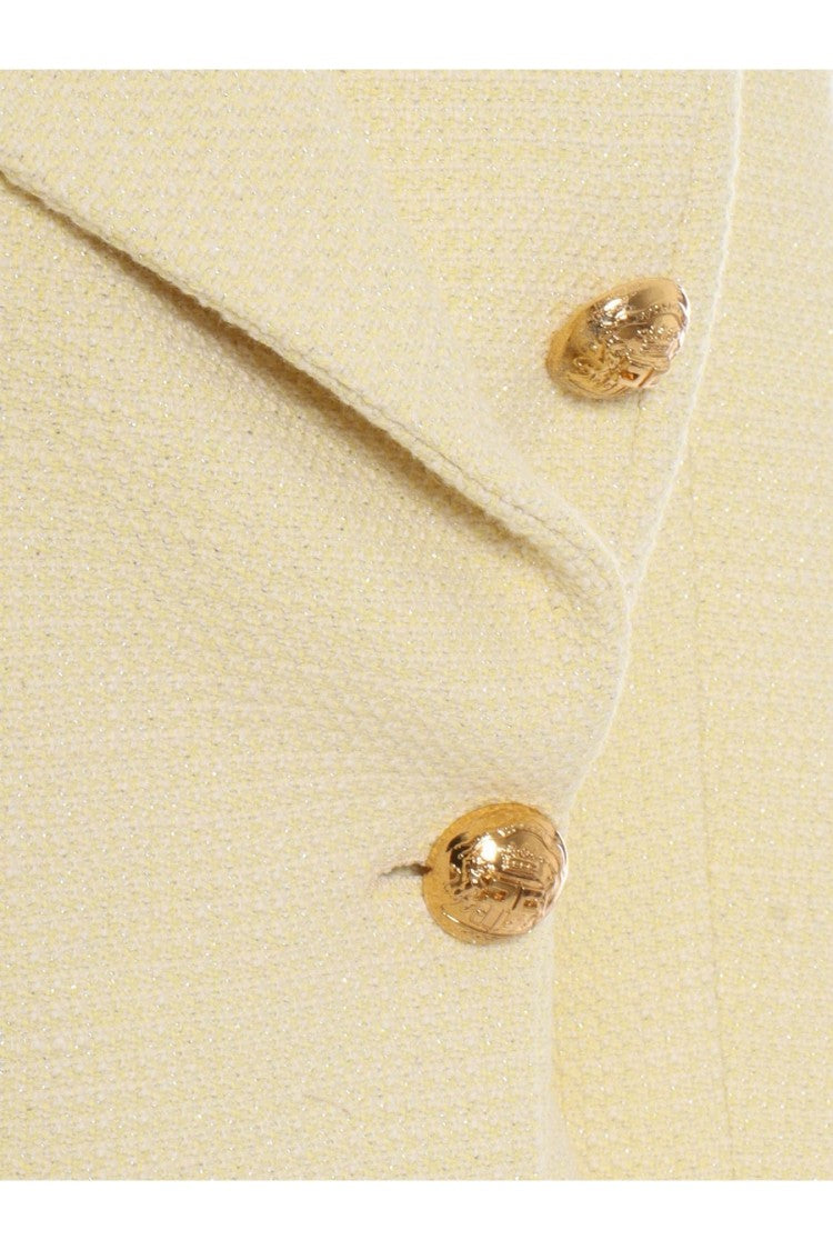 Tailored Double-Breasted Blazer With Gold Buttons