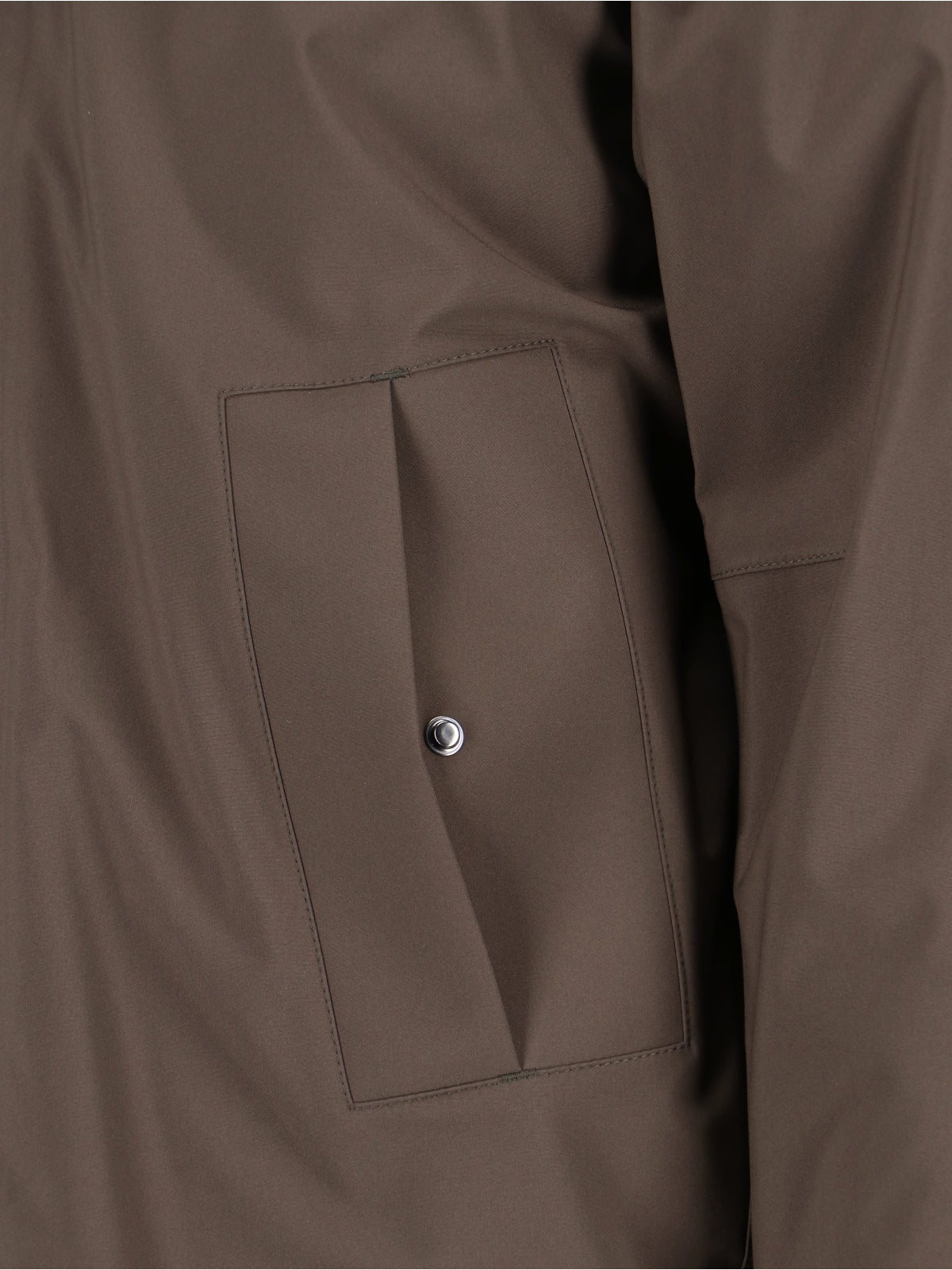 Padded Brown Jacket with Drawstring Hood