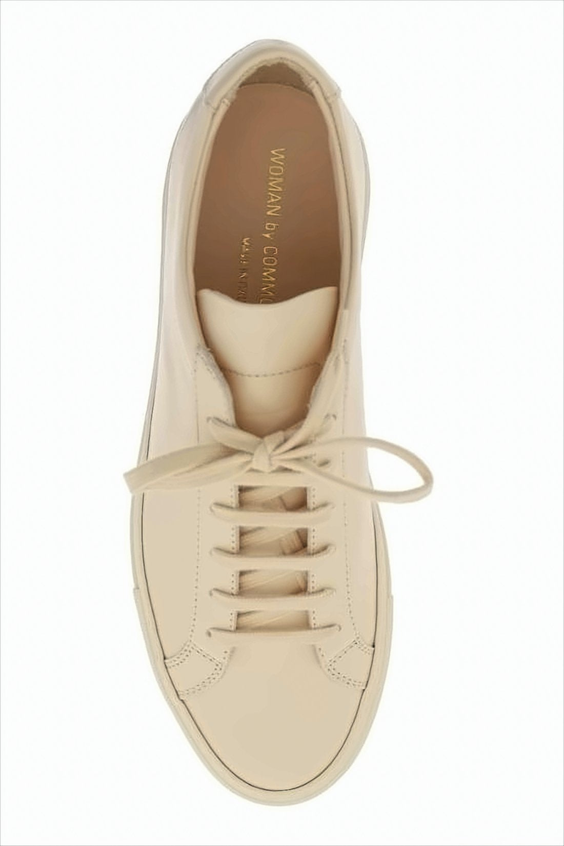 Low-Top Leather Sneakers with Seamless Design