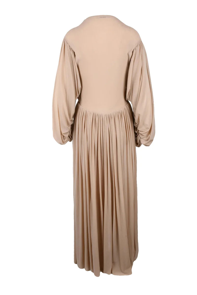 Stretch Tulle Dress - Beige